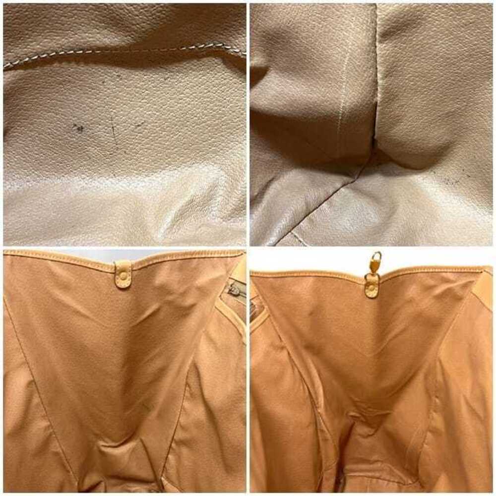 Celine Tote Bag Brown Beige Macadam Leather Shoulder Logo Business - Picture 4 of 9